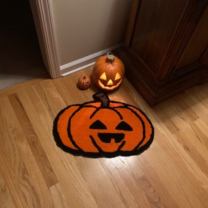 Halloween, Custom Halloween Pumpkin Rug, Halloween Rug, Halloween Decor, Halloween Decorations, Decoration, Tufting, Custom Rug, Rug