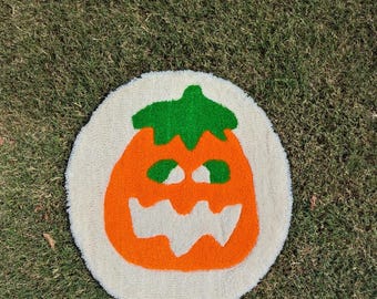 Alfombra con forma de galleta de azúcar y calabaza / alfombra con mechones