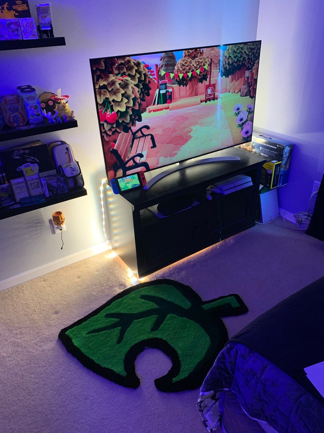 Leaf Rug ACNH Rug Video Game Custom Rugs Custom Rugs Tufting Rugs Anime