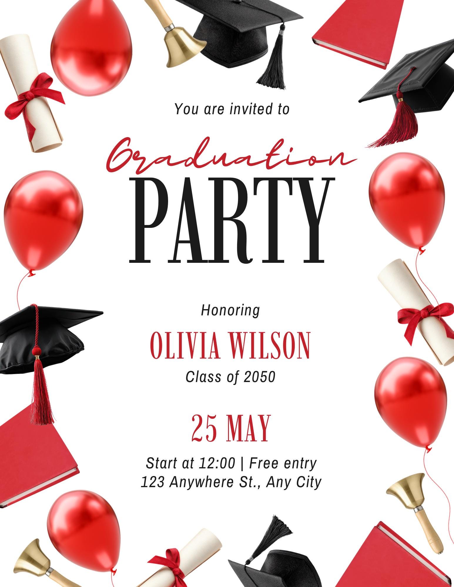 Customizable Graduation Party Invitation - Etsy