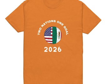 Two Nations One Goal 2026 T-Shirt, USA Mexico Soccer Shirt, Football Fan Tee, Graphic Tee, World Cup 2026 Shirt, USA Mexico Pride T-Shirt