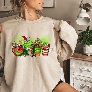 Christmas  sweatshirt, Mean One, Christmas sweatshirt, Christmas tree sweatshirt, Coffee sweatshirt, Christmas Gift