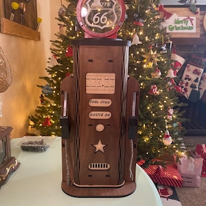 Route 66 gas pump whiskey holder