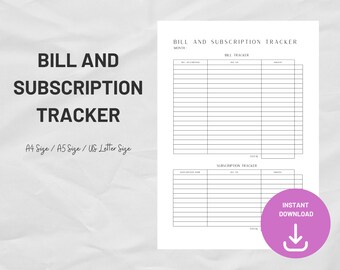 Bill tracker and Subscription Management - Manage Finances, Stay Organized, Never Miss Payments