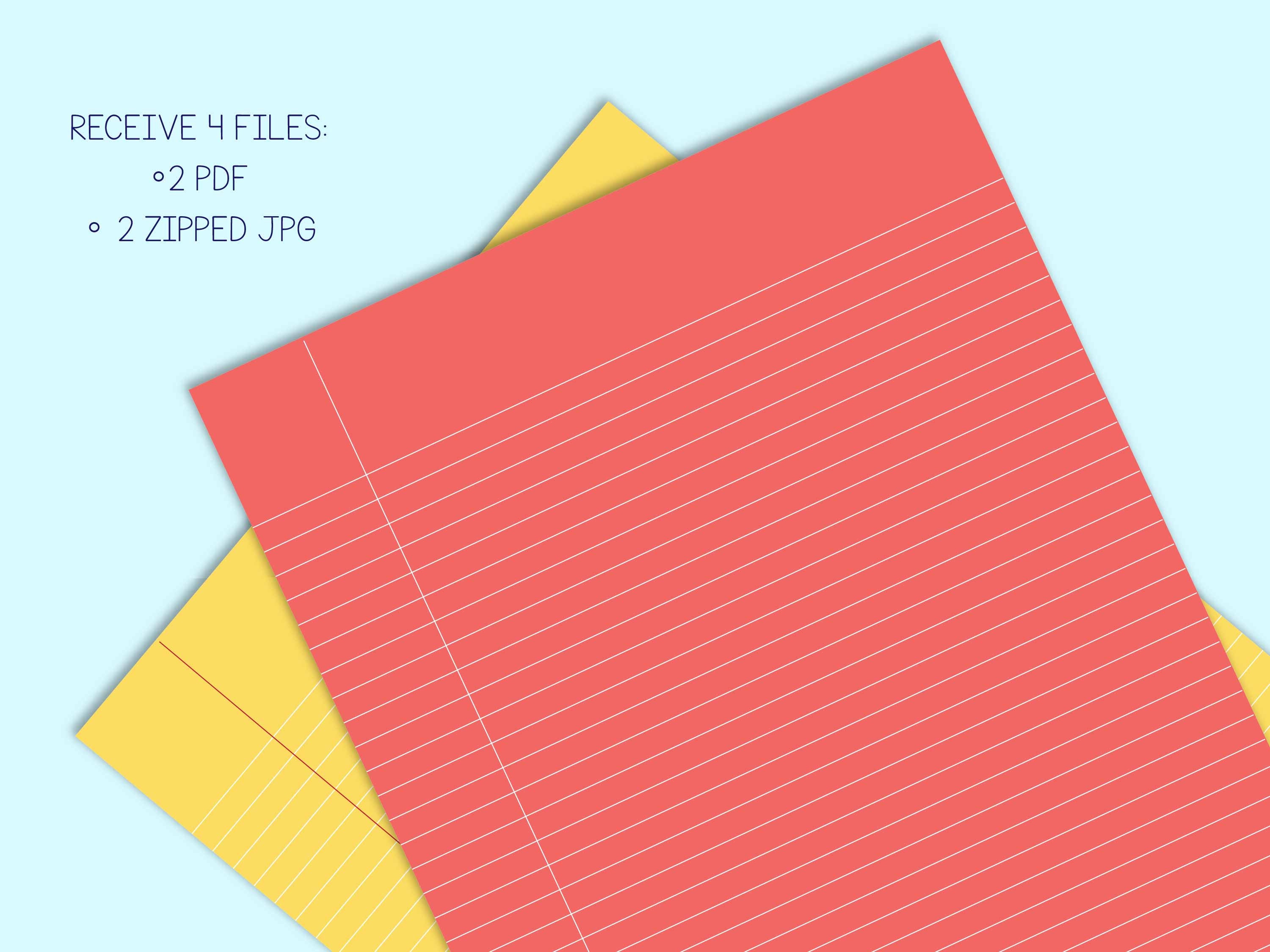 Loose Leaf Printable Stationery With Margins | College Ruled | Writing ...
