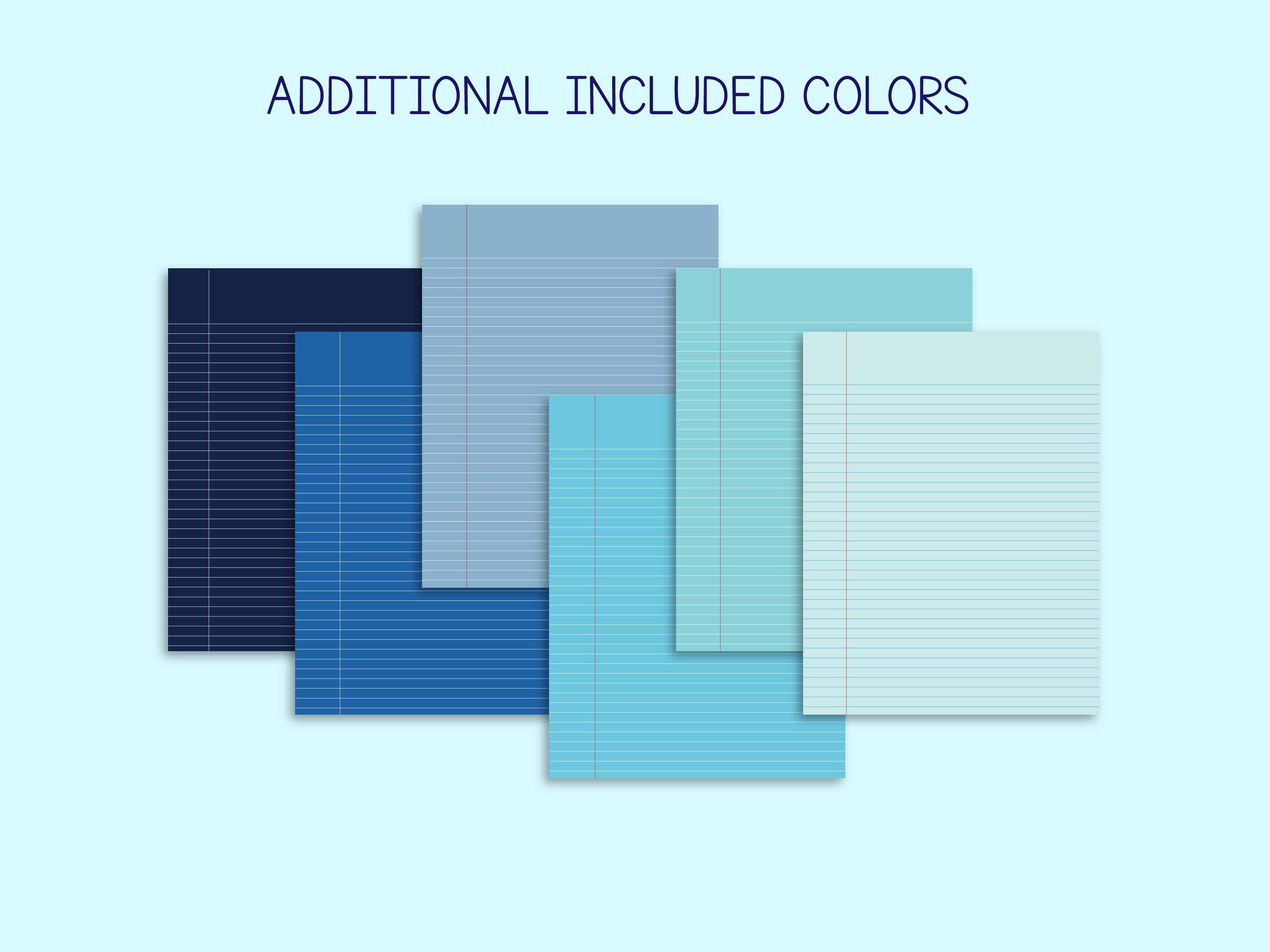 Loose Leaf Printable Stationery With Margins | College Ruled | Writing ...