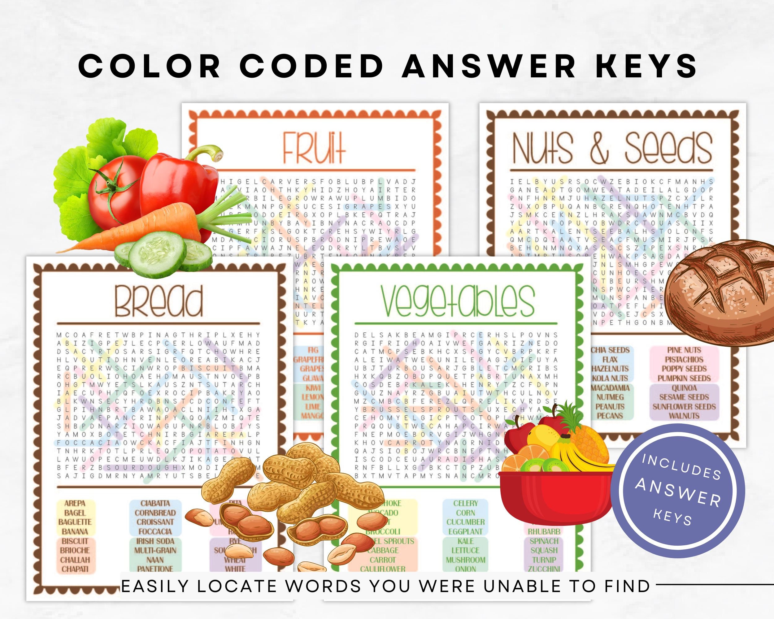 Food Word Searches to Print Fun Puzzles for All Ages and Skill Levels! Food Word Searches to Print Fun Puzzles for All Ages and Skill Levels!