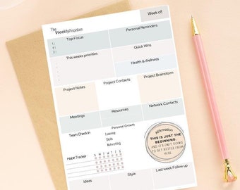 Weekly To-Do List Printable | Productivity Planner | Instant Download | A5 & US Letter