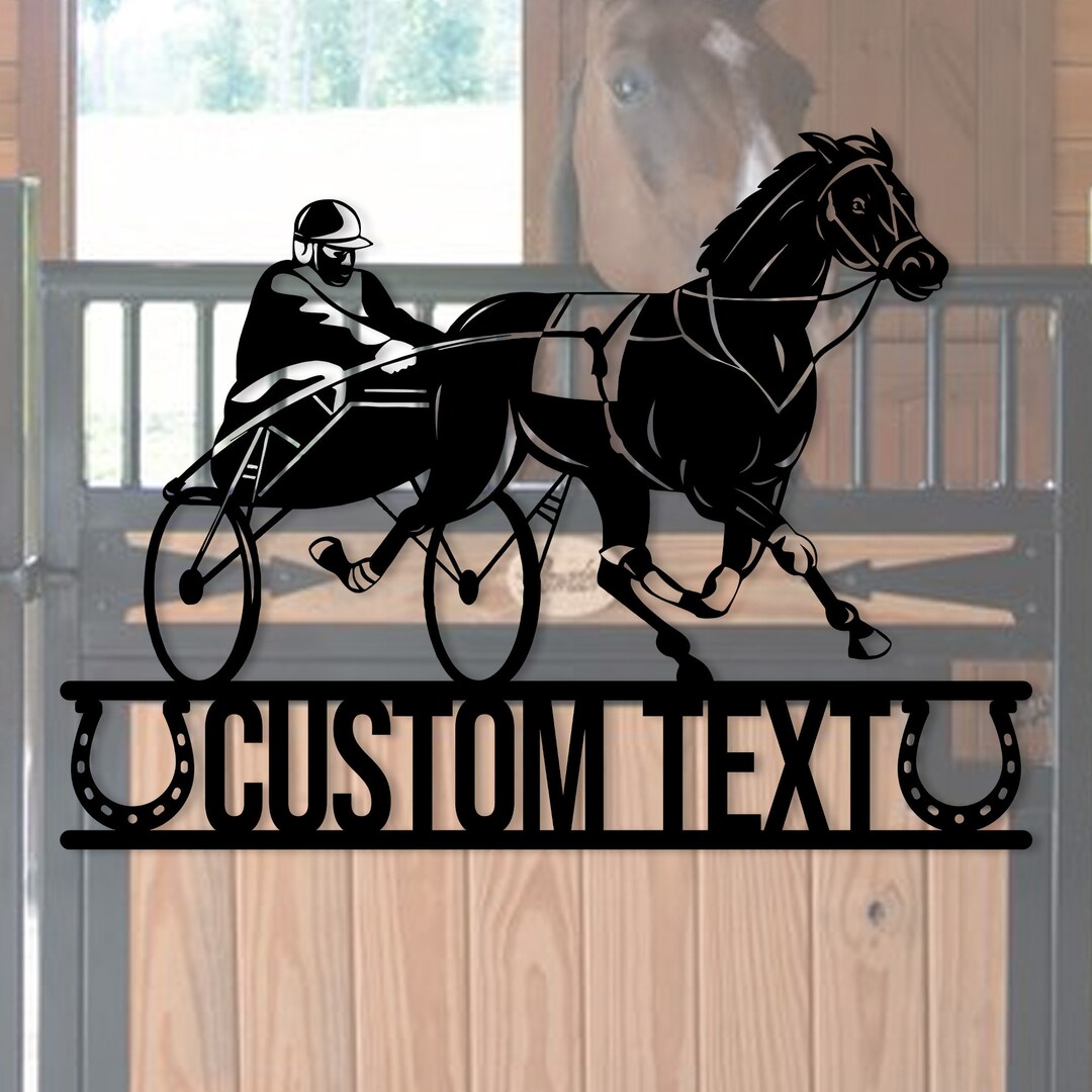 Custom Harness Racing Metal Sign, Harness Racing Sign, Personalized ...