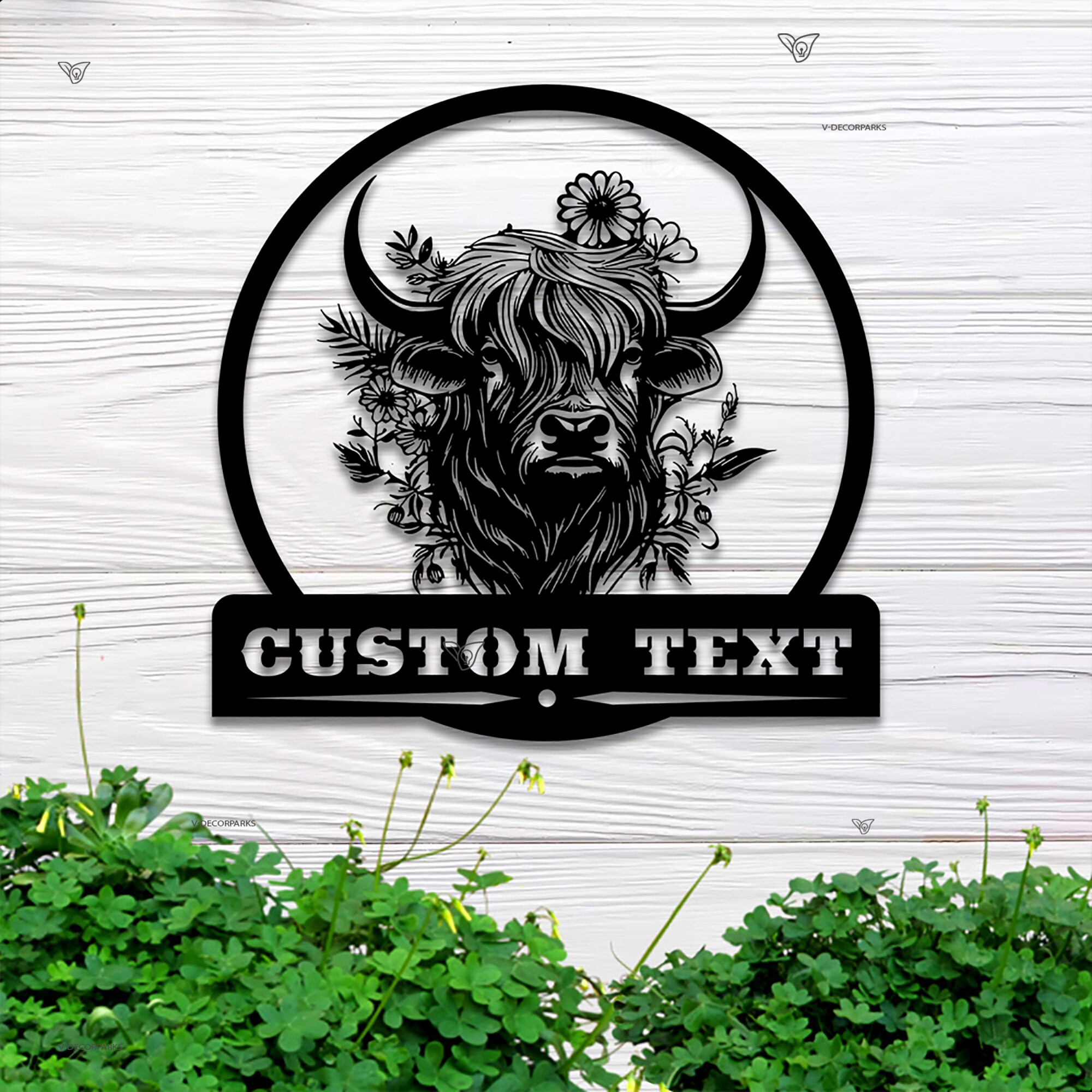 Custom Highland Cow Metal Sign LED Light,highland Cow Decor ...