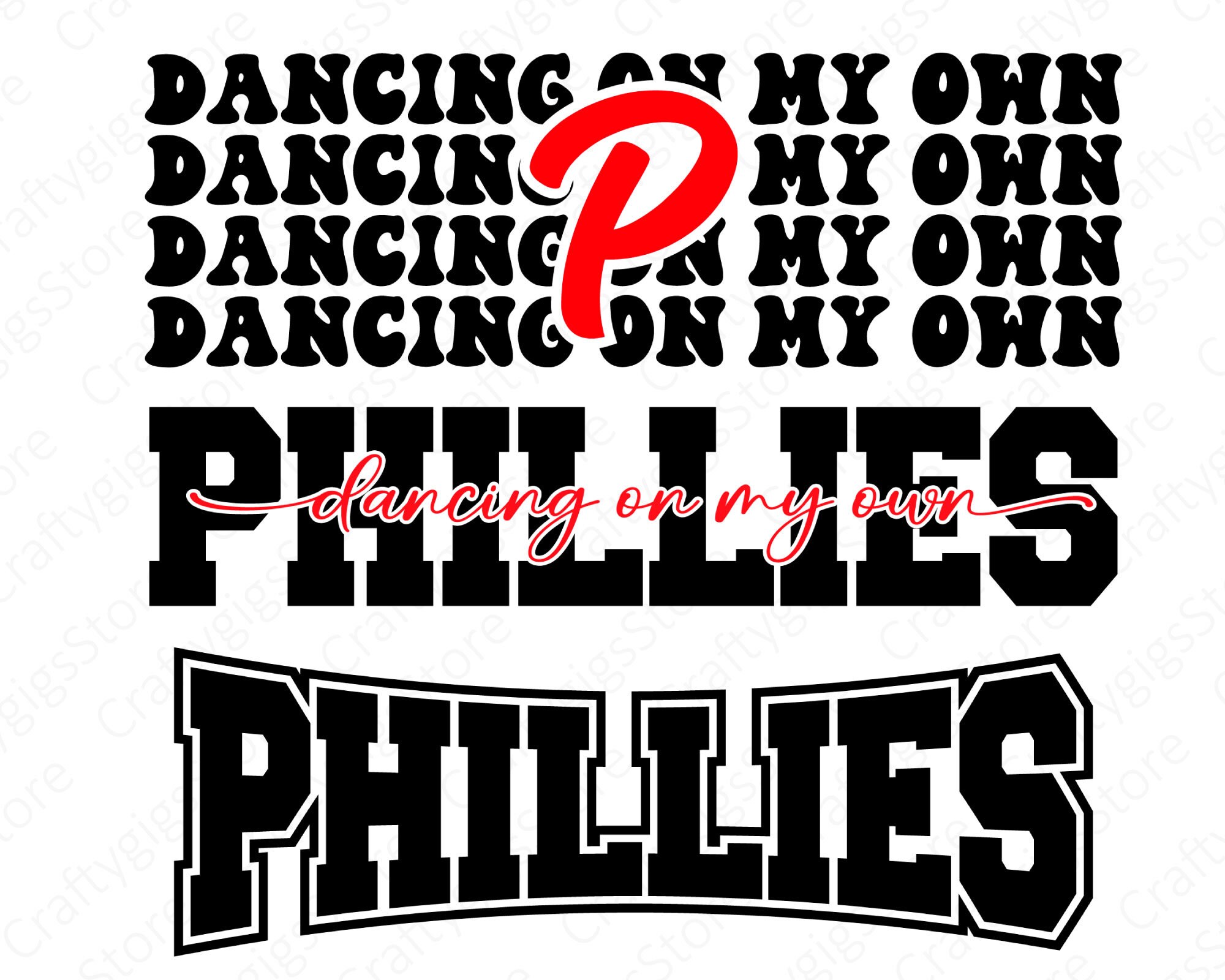 Dancing on My Own Svg Phillies Svg Phillies Mascot Svg Etsy