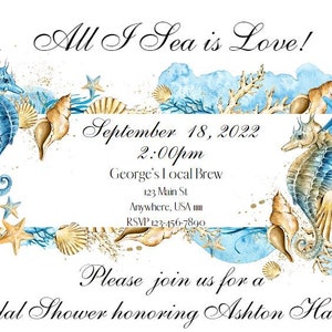 All I Sea is Love Bridal Shower Invitation