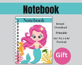 Notebook Printable and instant download, stay organized yearly and Print as many copies as you need, Digital Journal with Note pages