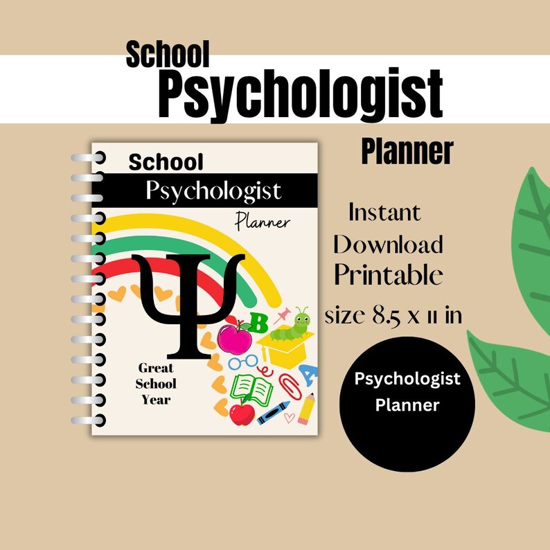 School Psychologist Planner Keeps You Organized School Yearly Weekly