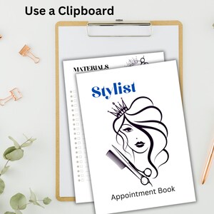Stylist appointment book is printable and Downloadable , This Digital Planner keeps you organized with all your business activities image 5