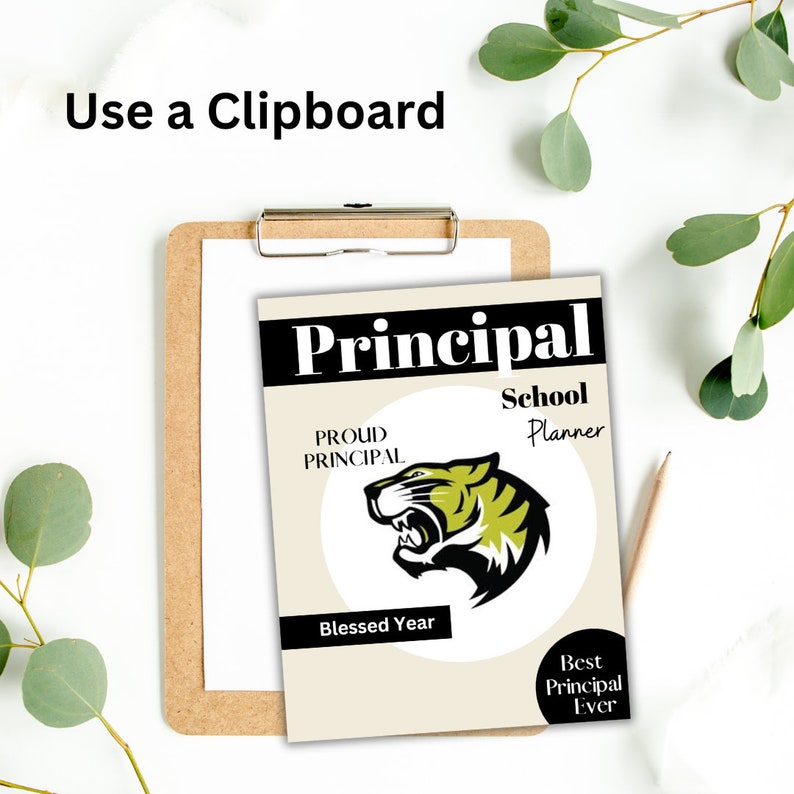 Custom School Principal Planner Printable and Downloadable, Digital