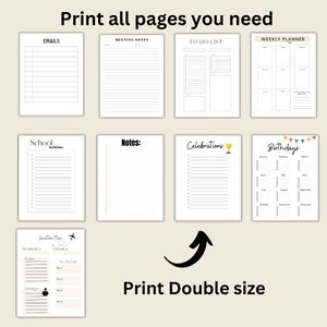 Principal Assistant Planner Printable and Downloadable, Productivity yearly planner keeps you organized with school activities image 5