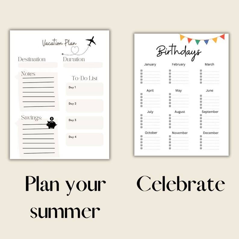 Principal Assistant Planner Printable and Downloadable, Productivity yearly planner keeps you organized with school activities image 3