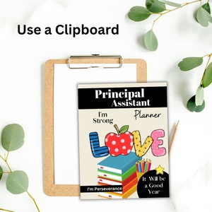 Principal Assistant Planner Printable and Downloadable, Productivity yearly planner keeps you organized with school activities image 7