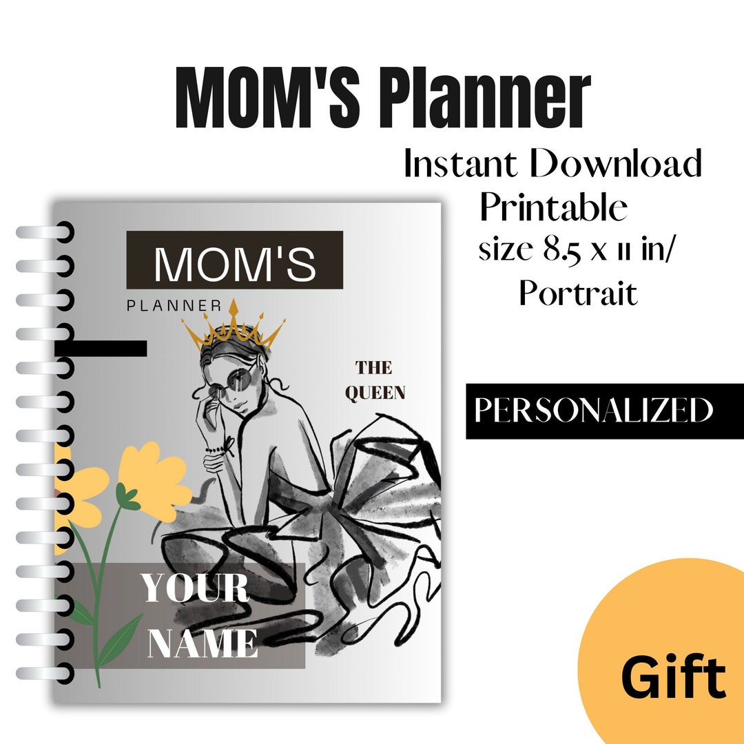 Personalized MOM Planner Printable and Instant Download Size - Etsy