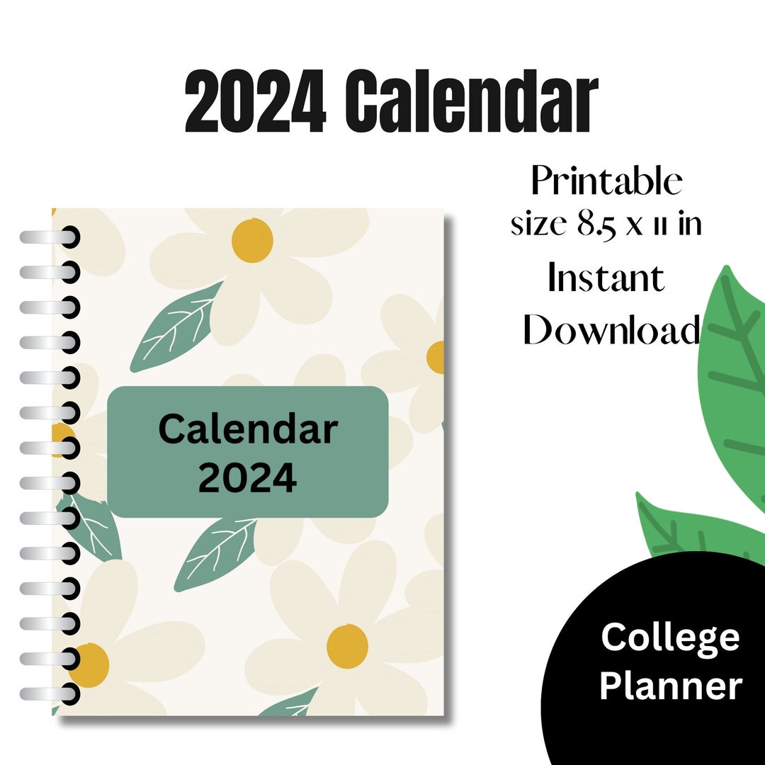 2024 Calendar Printable Instant Download Weekly Planner - Etsy