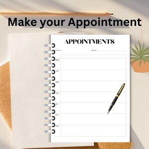 Stylist appointment book is printable and Downloadable , This Digital Planner keeps you organized with all your business activities image 3