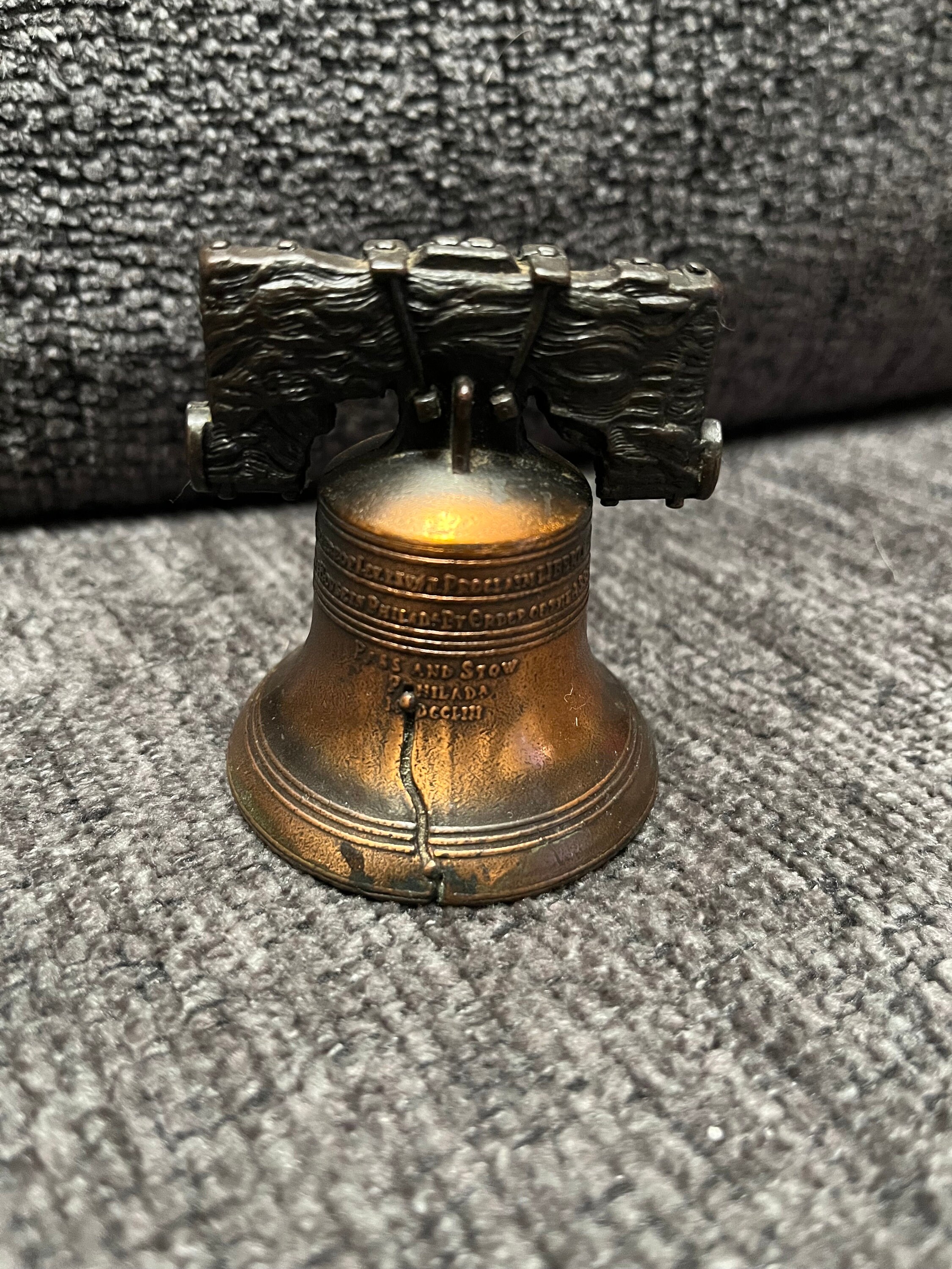 Vintage Brass Small Liberty Bell - Etsy
