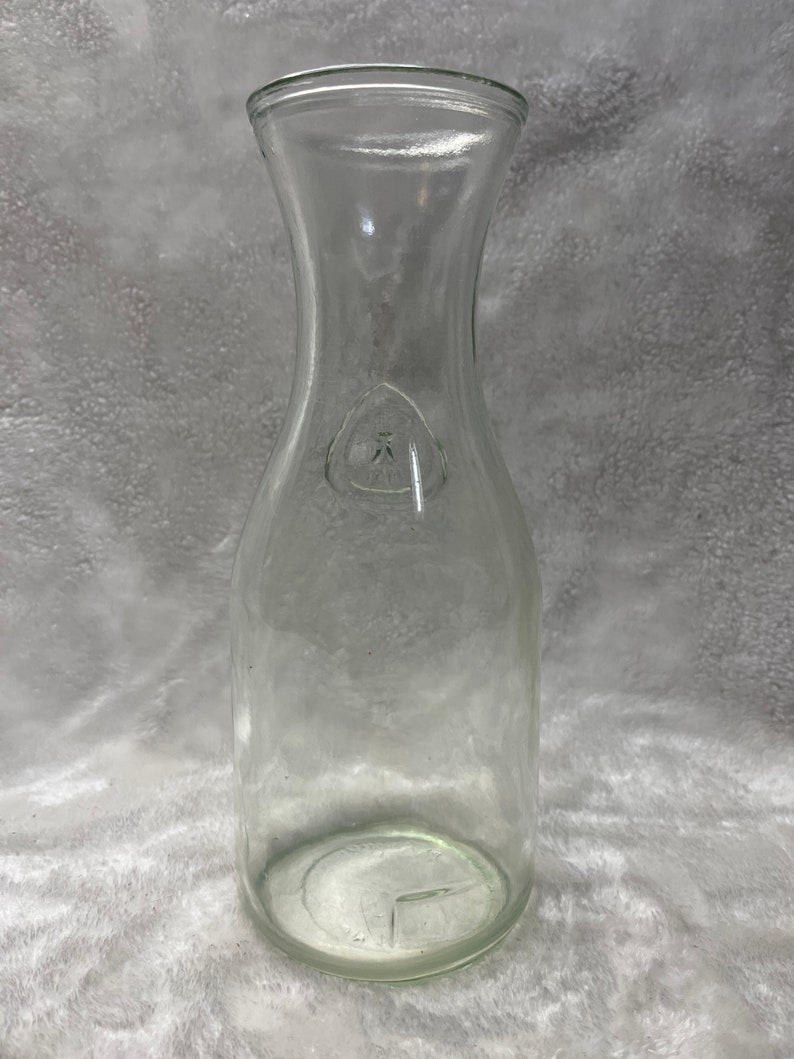 Vintage Embossed Since 1852 Glass Milk Bottle Jug Wine Carafe Etsy