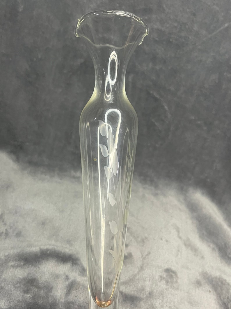 Vintage Princess House Crystal Bud Vase Heritage Pattern Etsy