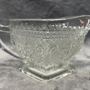 Vintage Indiana Glass Creamer Diamond Shape