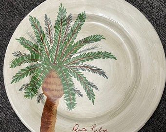 Vintage Palm Tree Plate