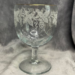 Vintage Bartlett Collins Grapevine Goblet