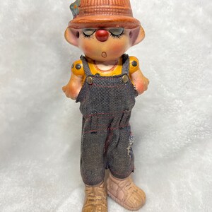 Vintage 10” Toy Hanging Bank-Made in Taiwan-Glass Head, arms, and feet