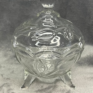 Vintage Studio Crystal Footed Candy Dish with Lid