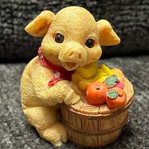 Vintage Resin Pig Figurine