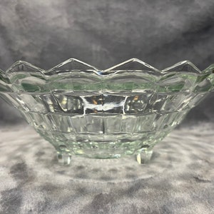 Vintage Indiana Glass Footed Bowl, Large Indiana Glass Bowl