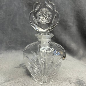 Vintage Princess House 24% Lead Crystal American Rose Perfume Bottle