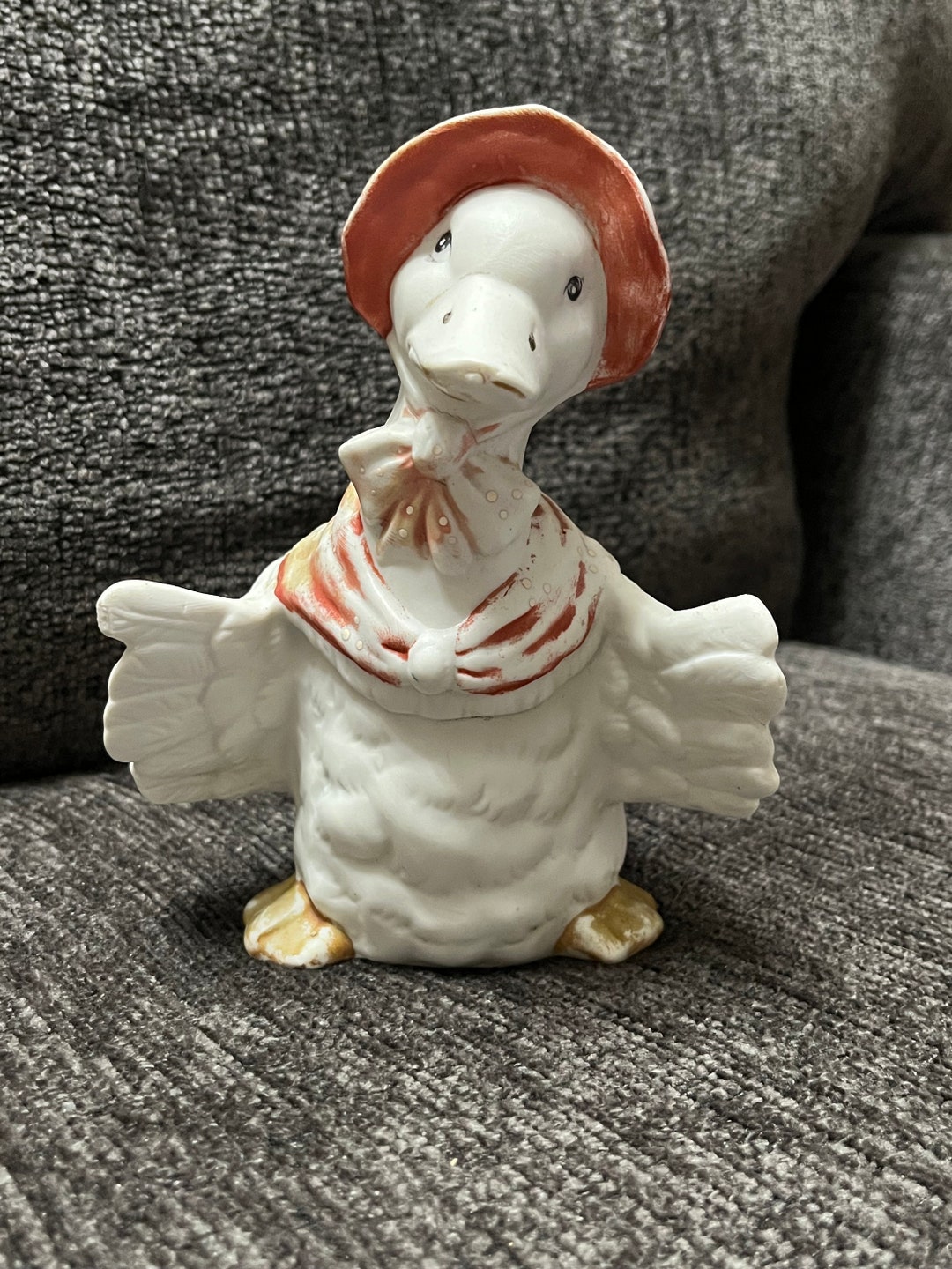 Vintage Ceramic Goose Figurine Etsy