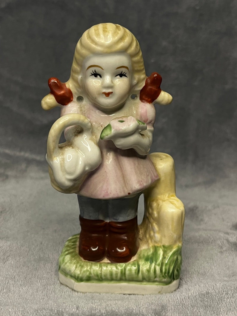 Vintage Porcelain Girl Figurinemade in China Etsy