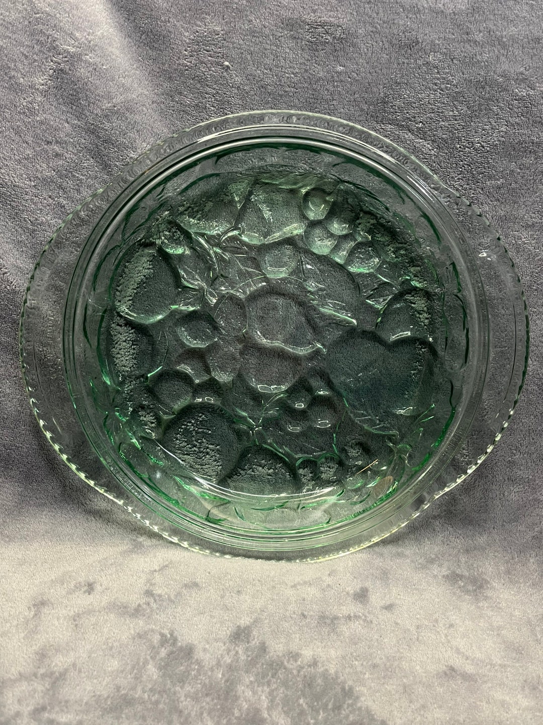 Vintage Libbey Green Glassoven Proof Pie Dish Etsy