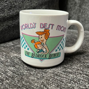 Vintage World&#39;s Best Mom/The Bedrock Bunch Coffee Mug