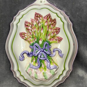 Vintage 1986 Le Cordon Bleu Franklin Mint Asparagus Wall Hanging-Jello Mold