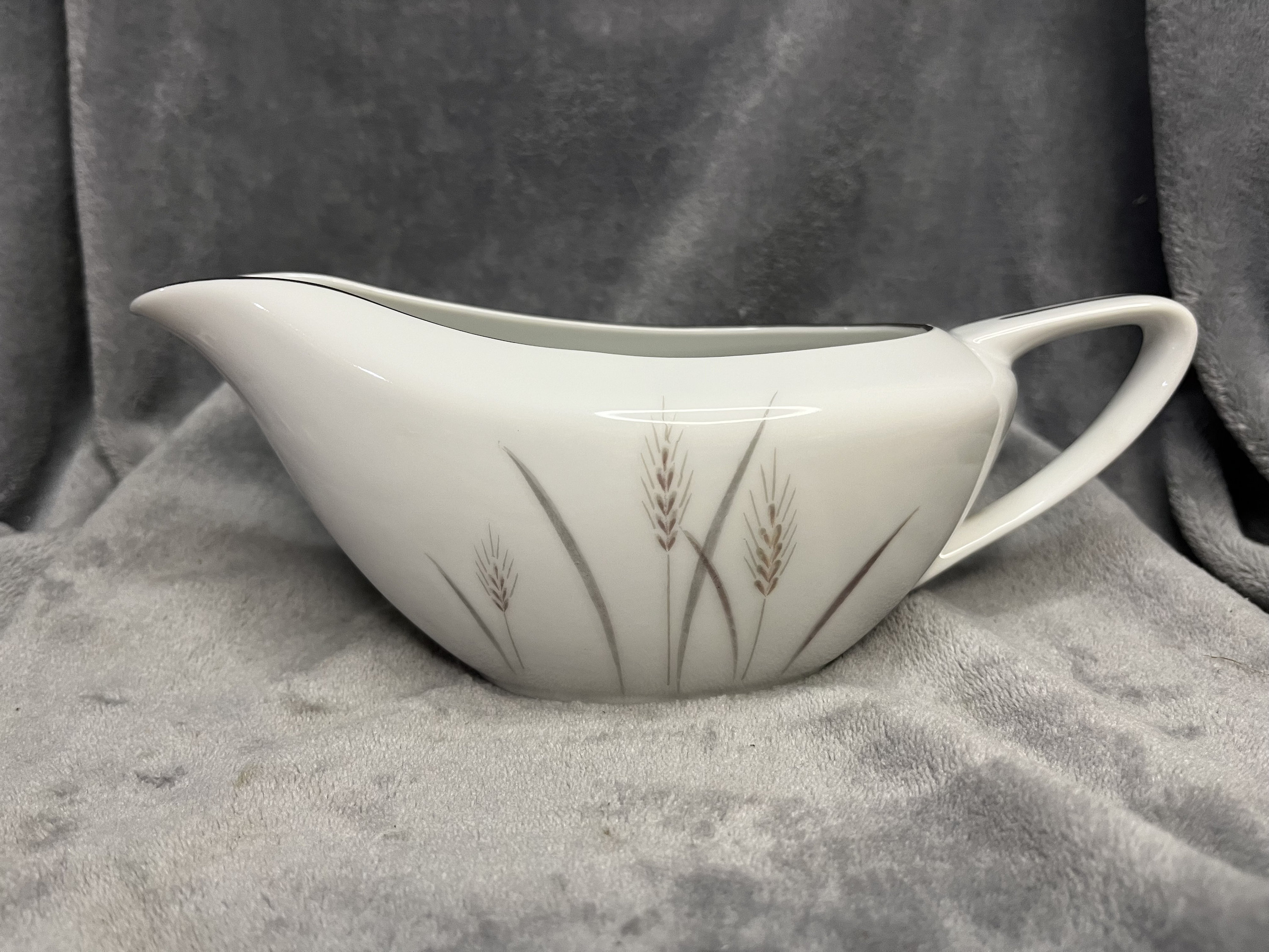 Vintage Fine China of Japan Platinum Wheat Gravy Boat - Etsy