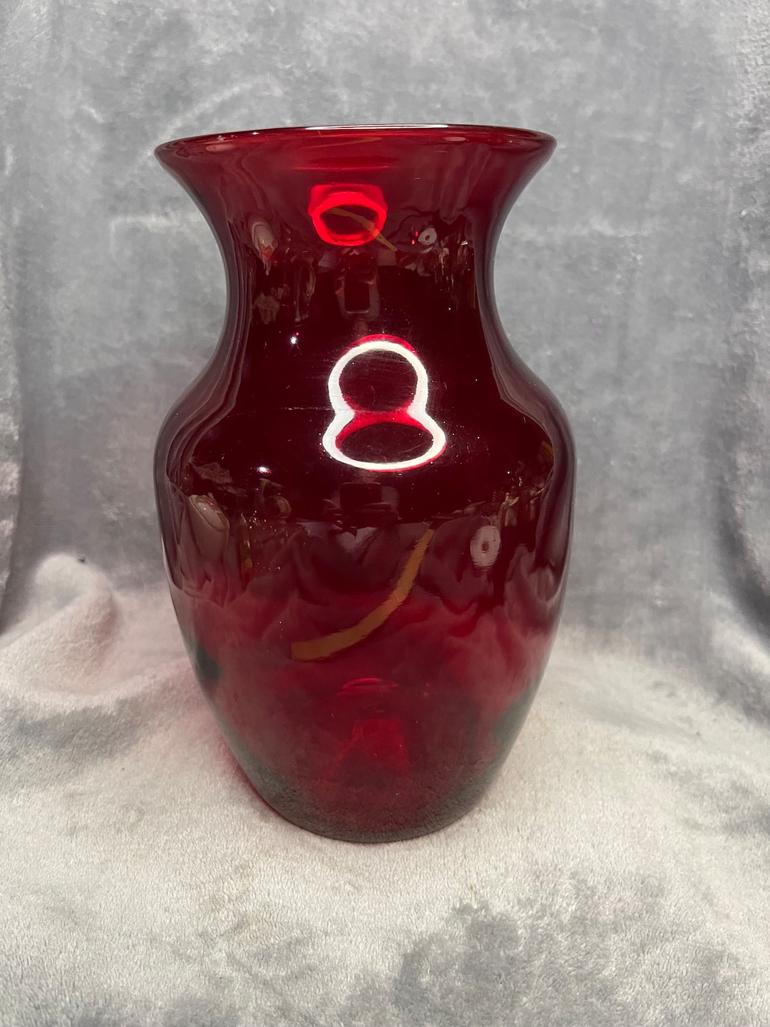 Vintage Royal Ruby Red Decorative Glass Flower Vase-read Description - Etsy