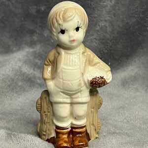 Vintage Porcelain Boy Figurine