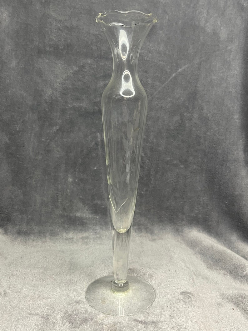 Vintage Princess House Crystal Bud Vase Heritage Pattern Etsy