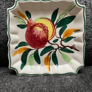 Vintage Italian Ceramic Faience Hand Painted Plate
