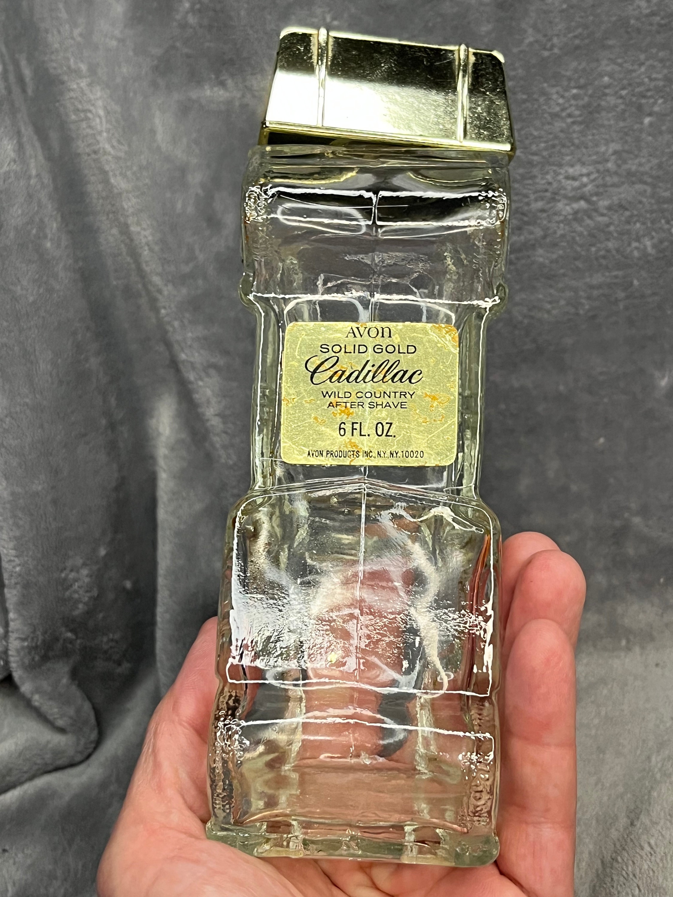 Vintage Avon Bottle Solid Gold Cadillac Aftershave Car Etsy