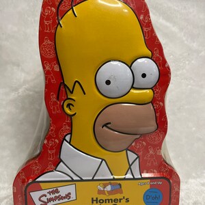 The Simpsons Trivia  Homer-Shaped Tin Sealed-Never Opened  2001