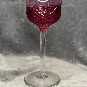 Vintage Red to Clear Wine Glass
